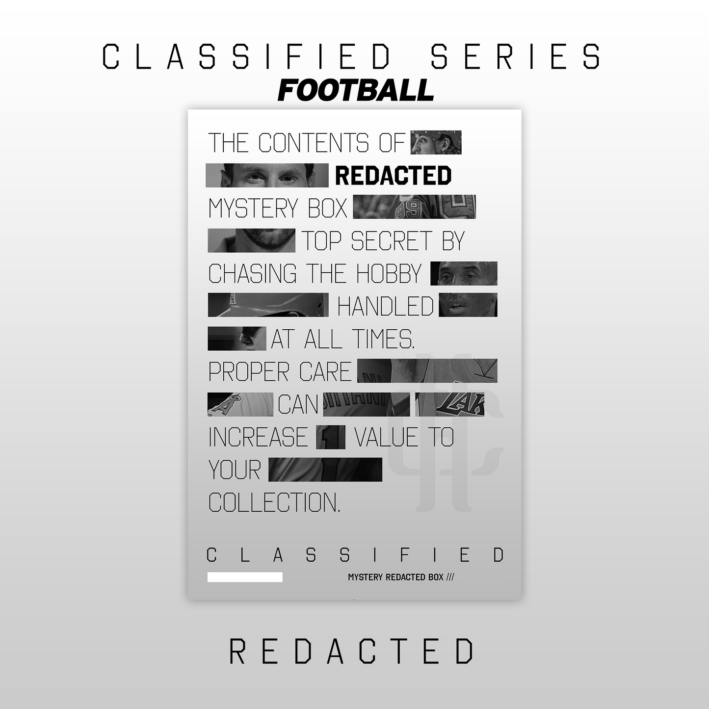 Classified Series REDACTED Football Mystery Box - ChasingTheHobby